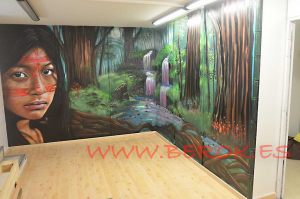 mural selva indigena